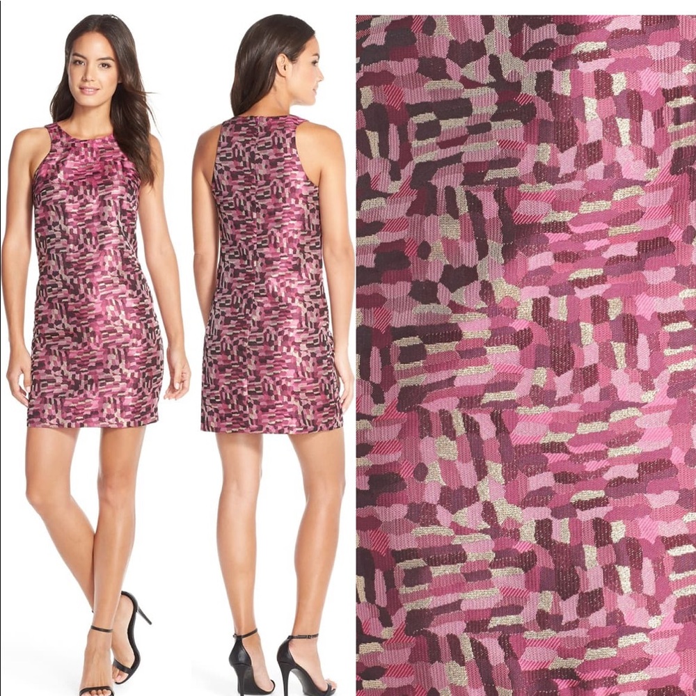 Trina Turk Aptos Metallic shift dress size 2
